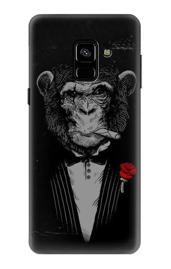 S3167 Funny Monkey God Father Etui Coque Housse pour Samsung Galaxy A8 (2018)
