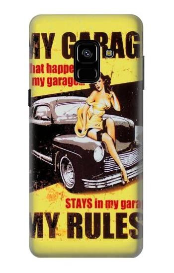 S3198 My Garage Pinup Girl Etui Coque Housse pour Samsung Galaxy A8 (2018)