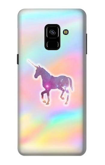 S3203 Rainbow Unicorn Etui Coque Housse pour Samsung Galaxy A8 (2018)