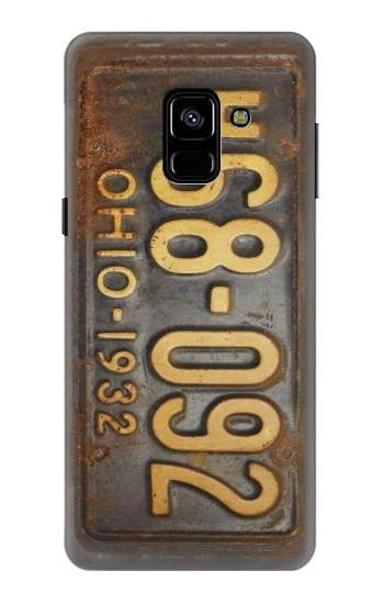 S3228 Vintage Car License Plate Etui Coque Housse pour Samsung Galaxy A8 (2018)