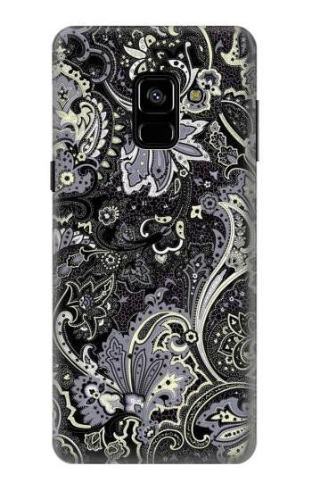 S3251 Batik Flower Pattern Etui Coque Housse pour Samsung Galaxy A8 (2018)