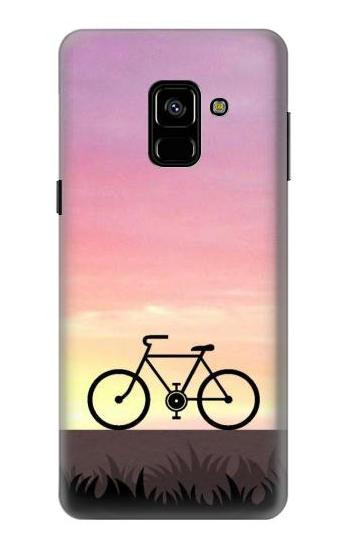S3252 Bicycle Sunset Etui Coque Housse pour Samsung Galaxy A8 (2018)