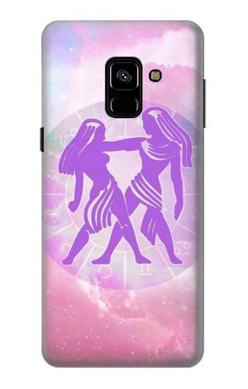 S3259 Zodiac Gemini Etui Coque Housse pour Samsung Galaxy A8 (2018)