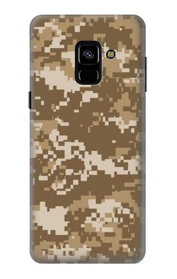 S3294 Army Desert Tan Coyote Camo Camouflage Etui Coque Housse pour Samsung Galaxy A8 (2018)