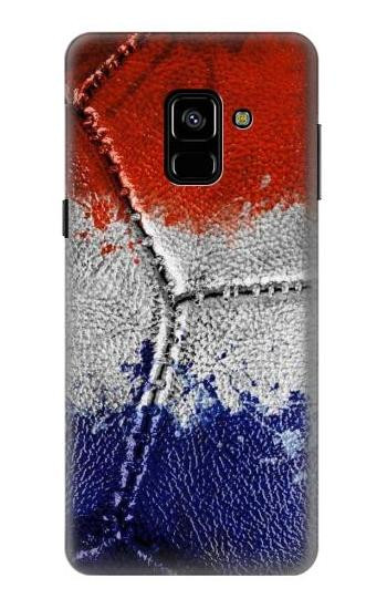 S3304 France Flag Vintage Football Graphic Etui Coque Housse pour Samsung Galaxy A8 (2018)