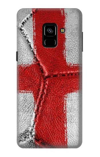 S3316 England Flag Vintage Football Graphic Etui Coque Housse pour Samsung Galaxy A8 (2018)