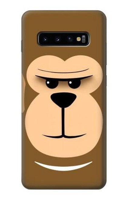 S2721 Cute Grumpy Monkey Cartoon Etui Coque Housse pour Samsung Galaxy S10 Plus