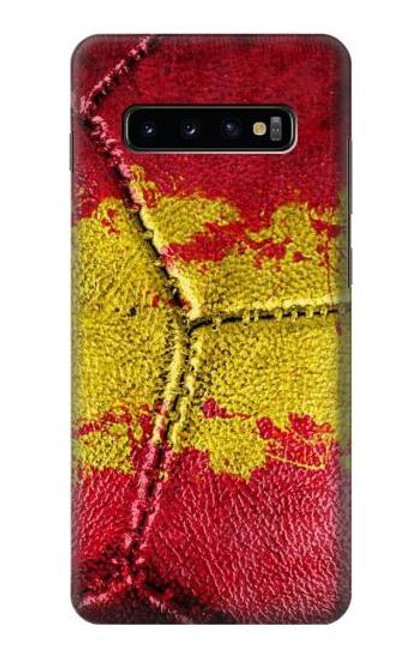 S3315 Spain Flag Vintage Football Graphic Etui Coque Housse pour Samsung Galaxy S10 Plus
