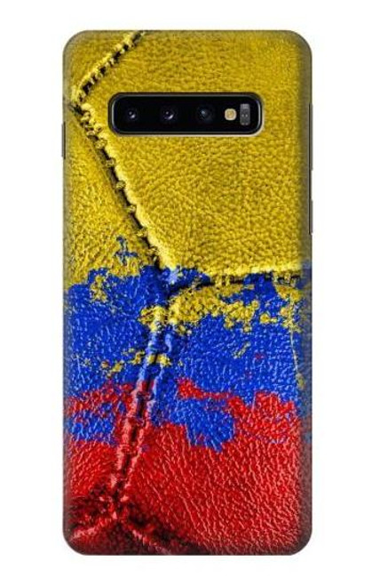 S3306 Colombia Flag Vintage Football Graphic Etui Coque Housse pour Samsung Galaxy S10