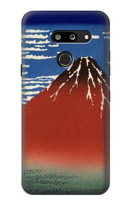 S2390 Katsushika Hokusai Red Fuji Etui Coque Housse pour LG G8 ThinQ