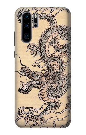 S0318 Antique Dragon Etui Coque Housse pour Huawei P30 Pro