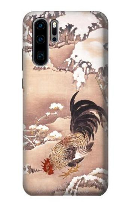 S1332 Ito Jakuchu Rooster Etui Coque Housse pour Huawei P30 Pro