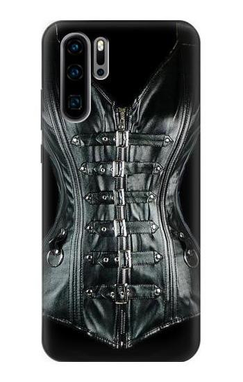 S1639 Gothic Corset Black Etui Coque Housse pour Huawei P30 Pro