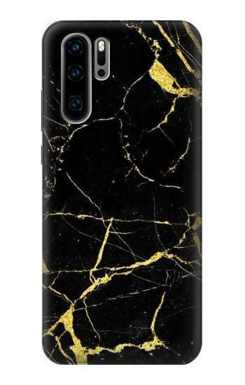S2896 Gold Marble Graphic Printed Etui Coque Housse pour Huawei P30 Pro
