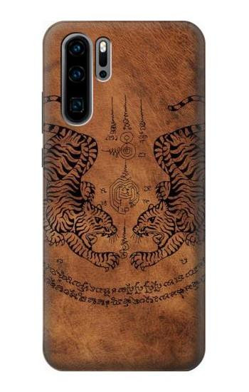S3209 Sak Yant Twin Tiger Etui Coque Housse pour Huawei P30 Pro