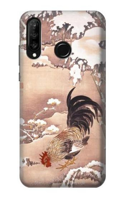 S1332 Ito Jakuchu Rooster Etui Coque Housse pour Huawei P30 lite