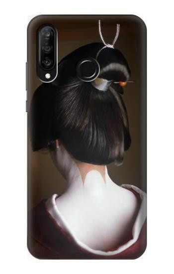 S1337 Japan Geisha Neck Etui Coque Housse pour Huawei P30 lite