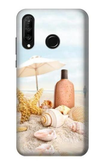 S1425 Seashells on The Beach Etui Coque Housse pour Huawei P30 lite