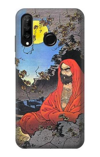 S2234 Zen Master Bodhidharma Yoshitoshi Etui Coque Housse pour Huawei P30 lite