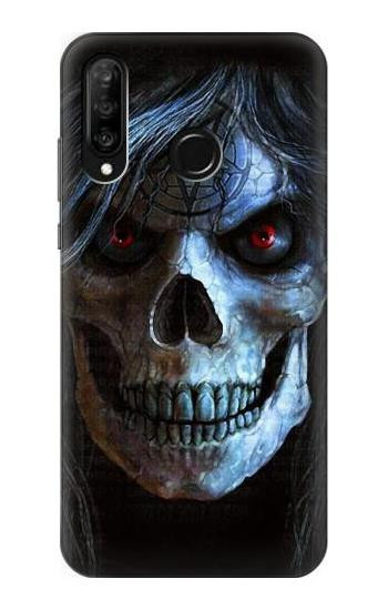 S2585 Evil Death Skull Pentagram Etui Coque Housse pour Huawei P30 lite
