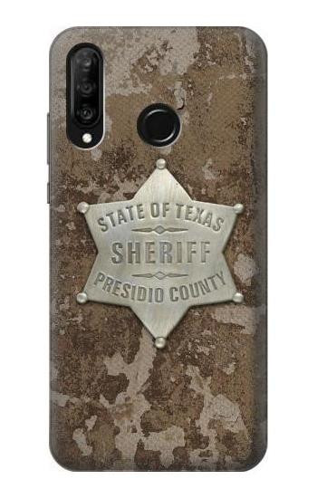 S2868 Texas Presidio County Sheriff Badge Etui Coque Housse pour Huawei P30 lite