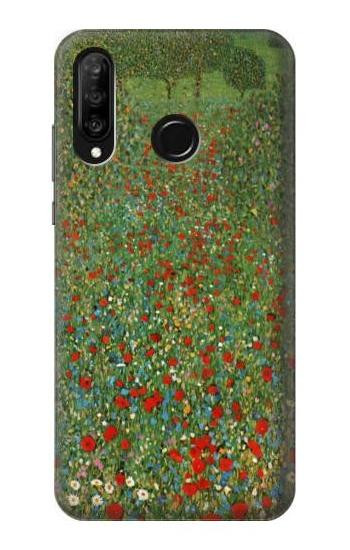 S2872 Gustav Klimt Poppy Field Etui Coque Housse pour Huawei P30 lite