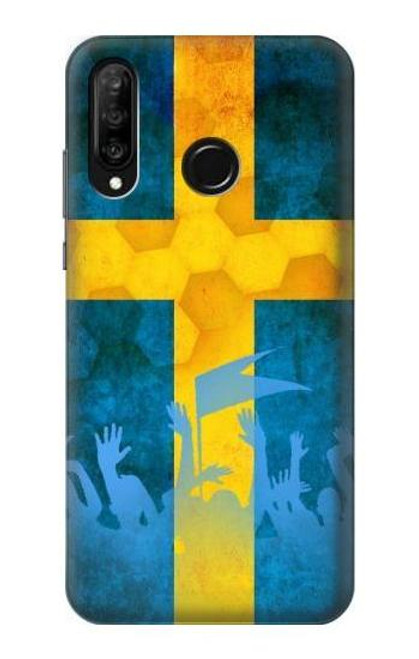 S2990 Sweden Football Soccer Euro 2016 Etui Coque Housse pour Huawei P30 lite