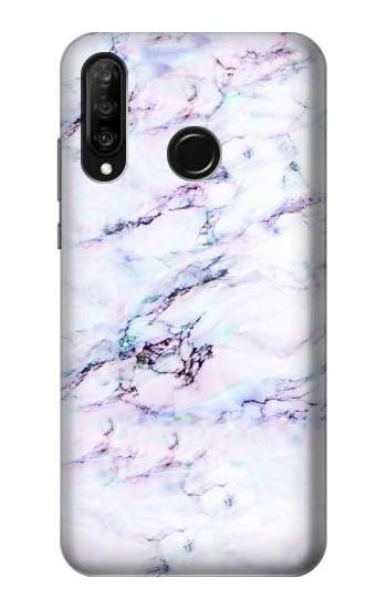 S3215 Seamless Pink Marble Etui Coque Housse pour Huawei P30 lite