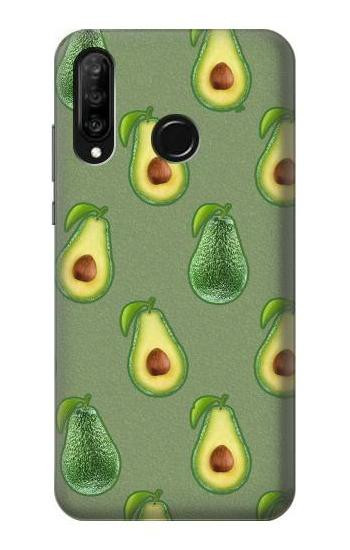 S3285 Avocado Fruit Pattern Etui Coque Housse pour Huawei P30 lite