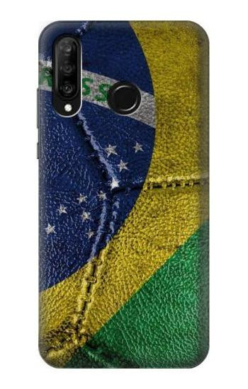 S3297 Brazil Flag Vintage Football Graphic Etui Coque Housse pour Huawei P30 lite