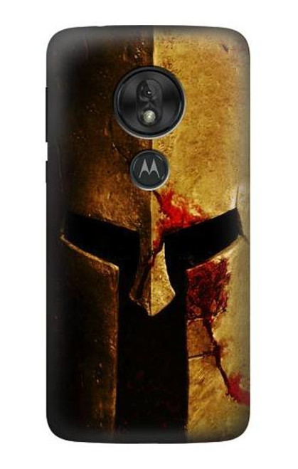 S2439 Warrior Spartan Helmet Etui Coque Housse pour Motorola Moto G7 Play