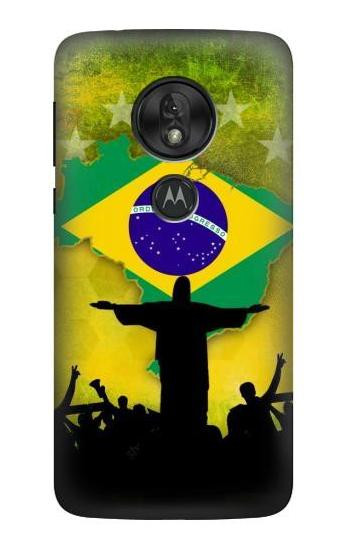 S2981 Brazil Football Soccer Copa 2016 Etui Coque Housse pour Motorola Moto G7 Power
