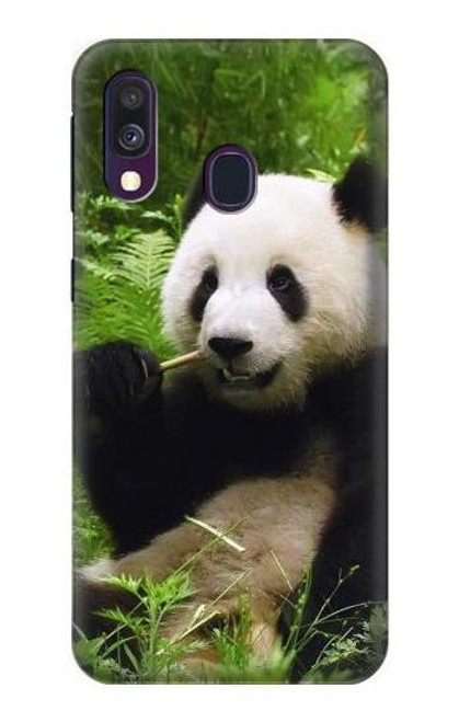 S1073 Panda Enjoy Eating Etui Coque Housse pour Samsung Galaxy A40
