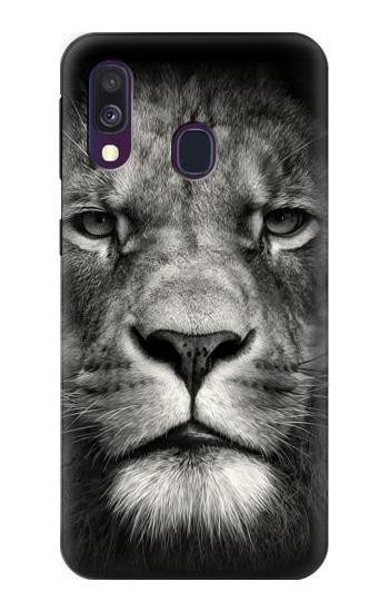 S1352 Lion Face Etui Coque Housse pour Samsung Galaxy A40
