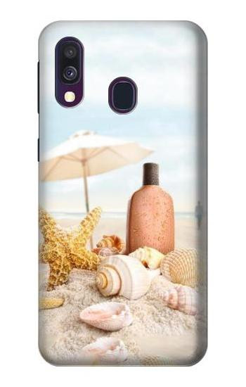 S1425 Seashells on The Beach Etui Coque Housse pour Samsung Galaxy A40