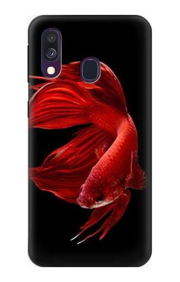S2092 Red Siamese Fighting Fish Etui Coque Housse pour Samsung Galaxy A40