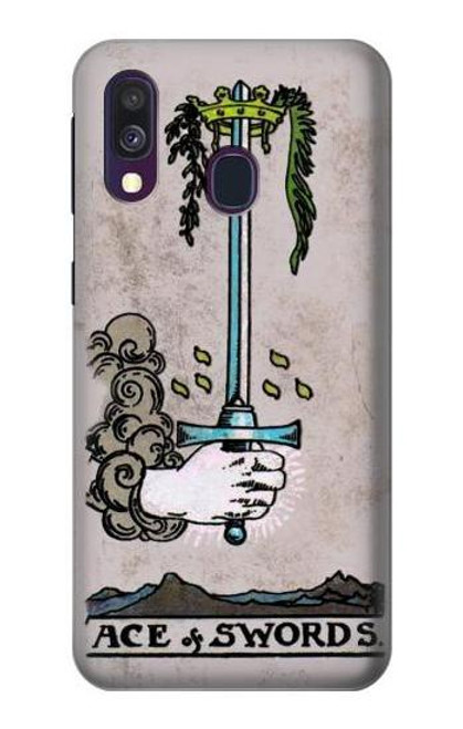 S2482 Tarot Card Ace of Swords Etui Coque Housse pour Samsung Galaxy A40