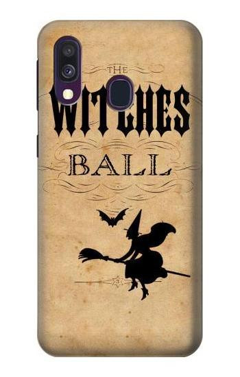 S2648 Vintage Halloween The Witches Ball Etui Coque Housse pour Samsung Galaxy A40