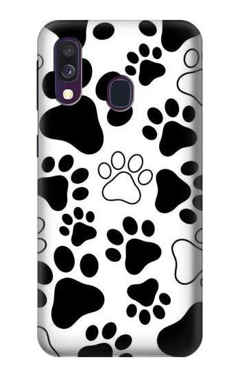 S2904 Dog Paw Prints Etui Coque Housse pour Samsung Galaxy A40