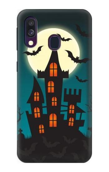 S3268 Halloween Festival Castle Etui Coque Housse pour Samsung Galaxy A40