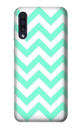 S1723 Mint Chevron Zigzag Etui Coque Housse pour Samsung Galaxy A50