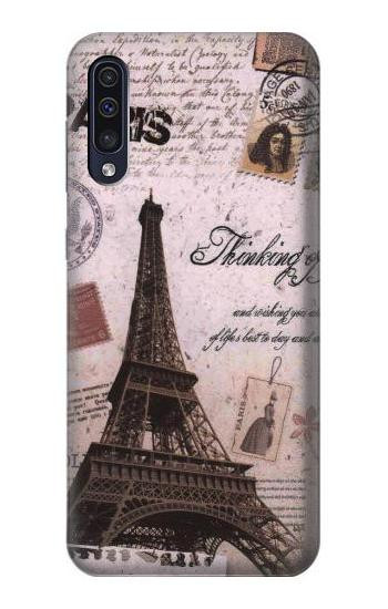 S2211 Paris Postcard Eiffel Tower Etui Coque Housse pour Samsung Galaxy A50