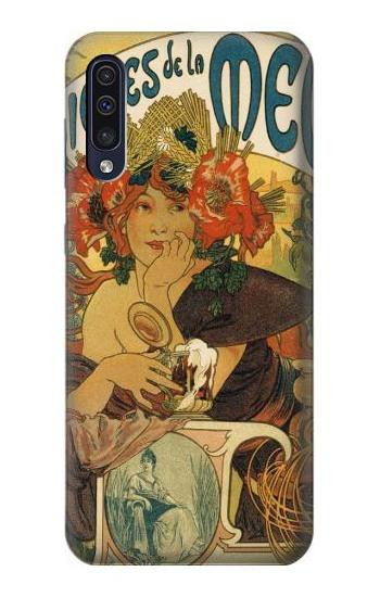 S2740 Alphonse Mucha Bieres De La Muse Etui Coque Housse pour Samsung Galaxy A50