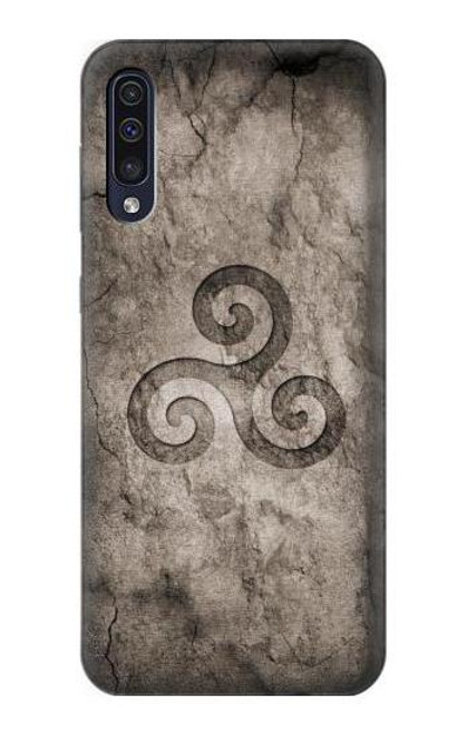 S2892 Triskele Symbol Stone Texture Etui Coque Housse pour Samsung Galaxy A50