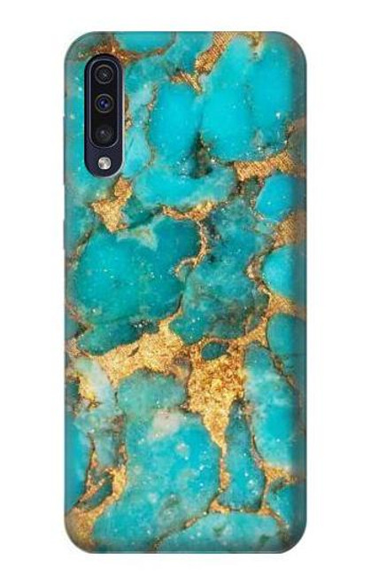 S2906 Aqua Turquoise Stone Etui Coque Housse pour Samsung Galaxy A50