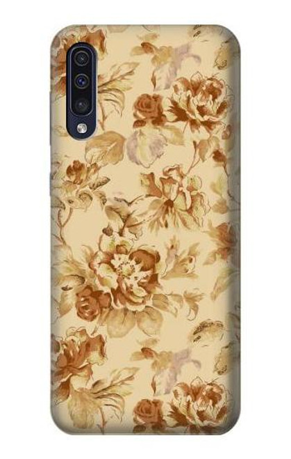 S2180 Flower Floral Vintage Pattern Etui Coque Housse pour Samsung Galaxy A70