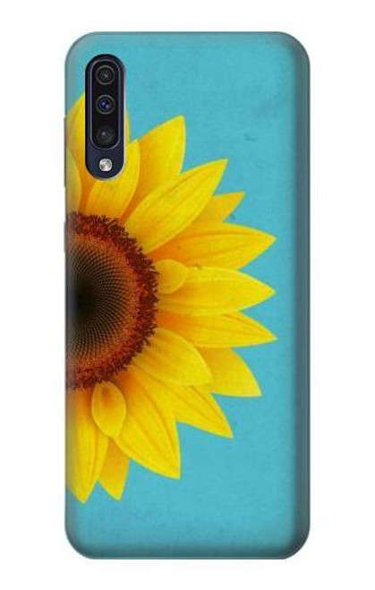 S3039 Vintage Sunflower Blue Etui Coque Housse pour Samsung Galaxy A70