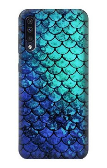 S3047 Green Mermaid Fish Scale Etui Coque Housse pour Samsung Galaxy A70