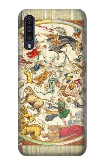 S3145 Antique Constellation Star Sky Map Etui Coque Housse pour Samsung Galaxy A70