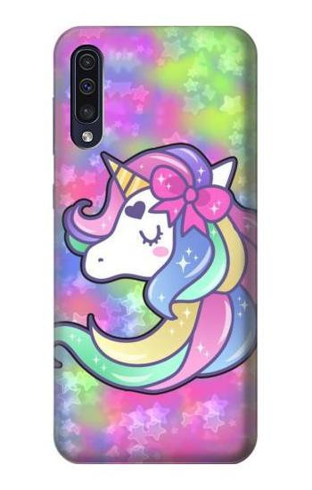 S3264 Pastel Unicorn Etui Coque Housse pour Samsung Galaxy A70